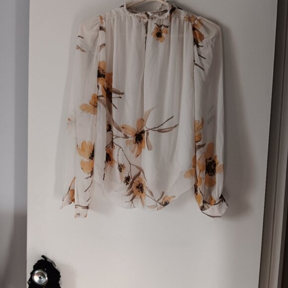 WILFRED Cream Floral Chiffon Blouse - Picture 2 of 4